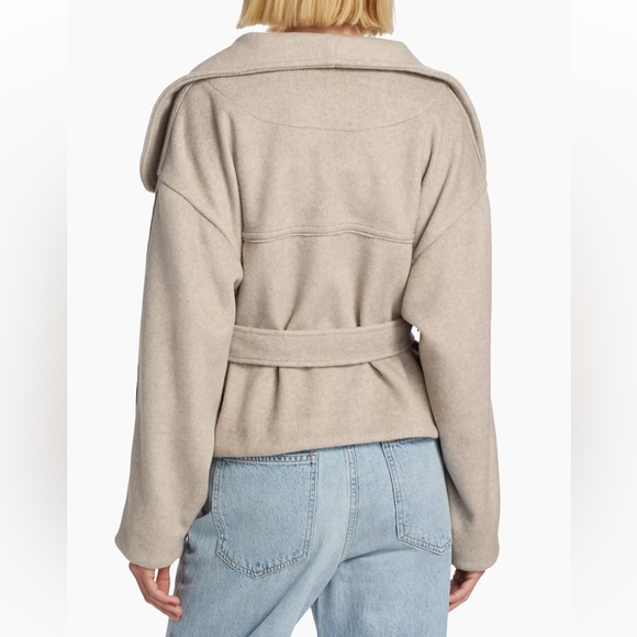 LIKE NEW FREE PEOPLE MINA FLEECE TIE JACKET - Picture 5 of 7